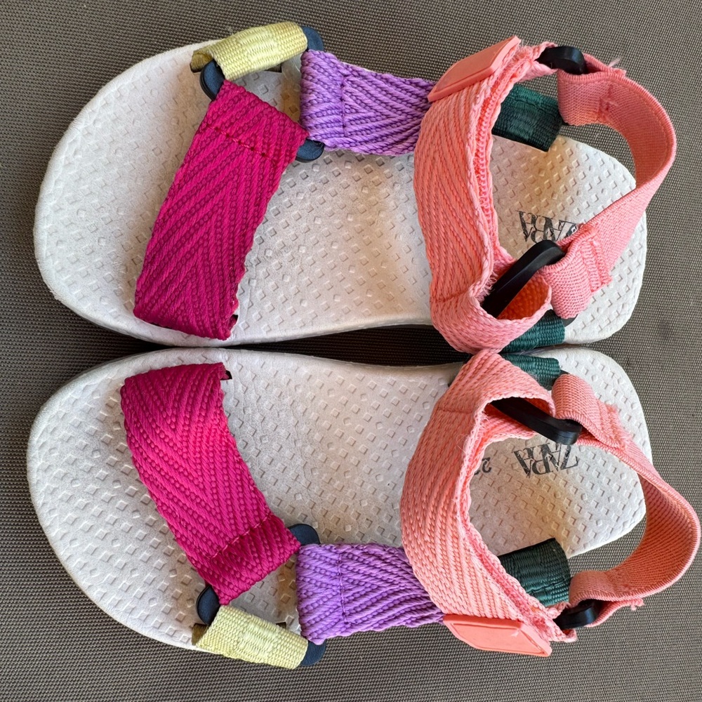 Zara Kids Colorblock Velcro Sandals